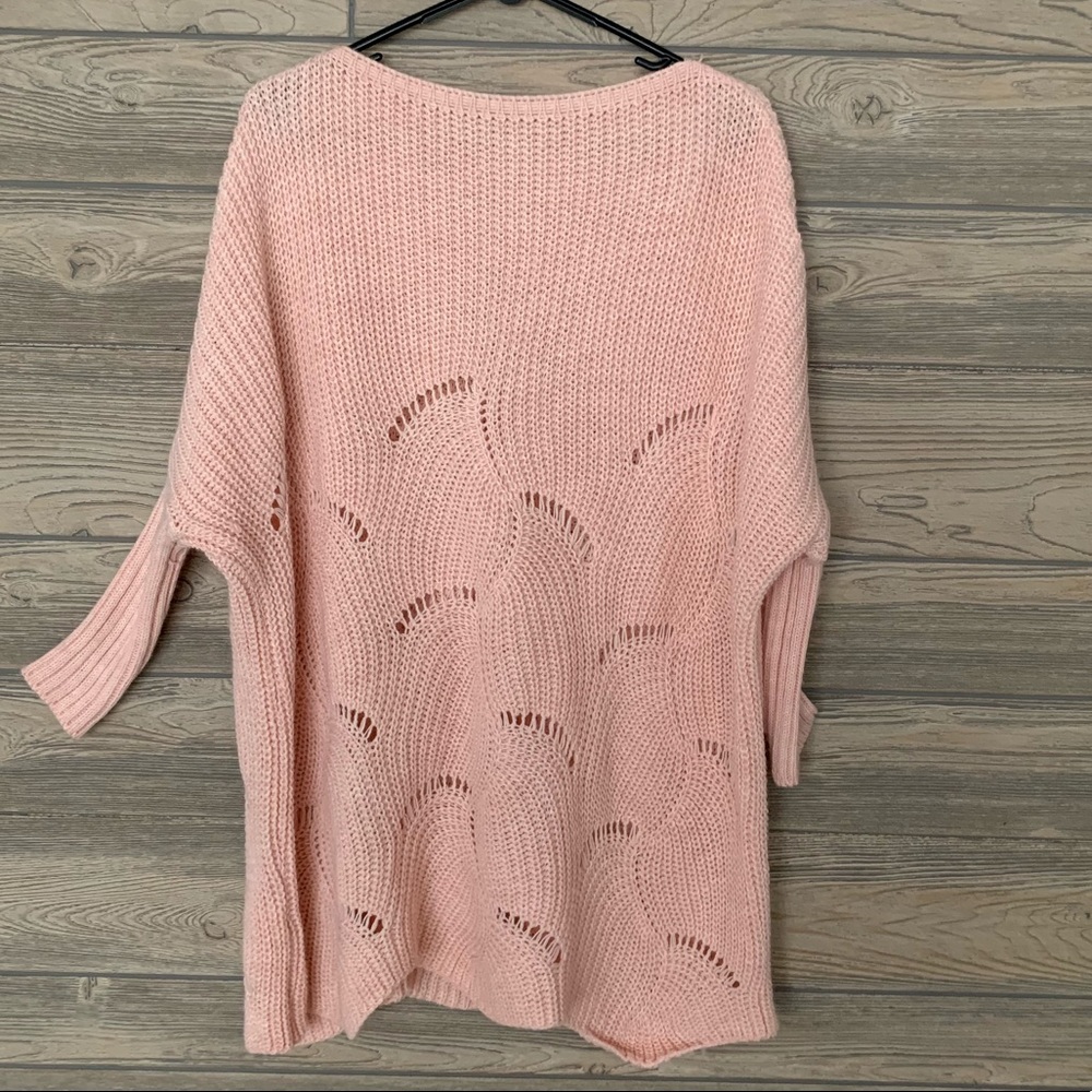 LAST 1 ✨Rose Cable Knit Wide Neck Sweater - Picture 3 of 4